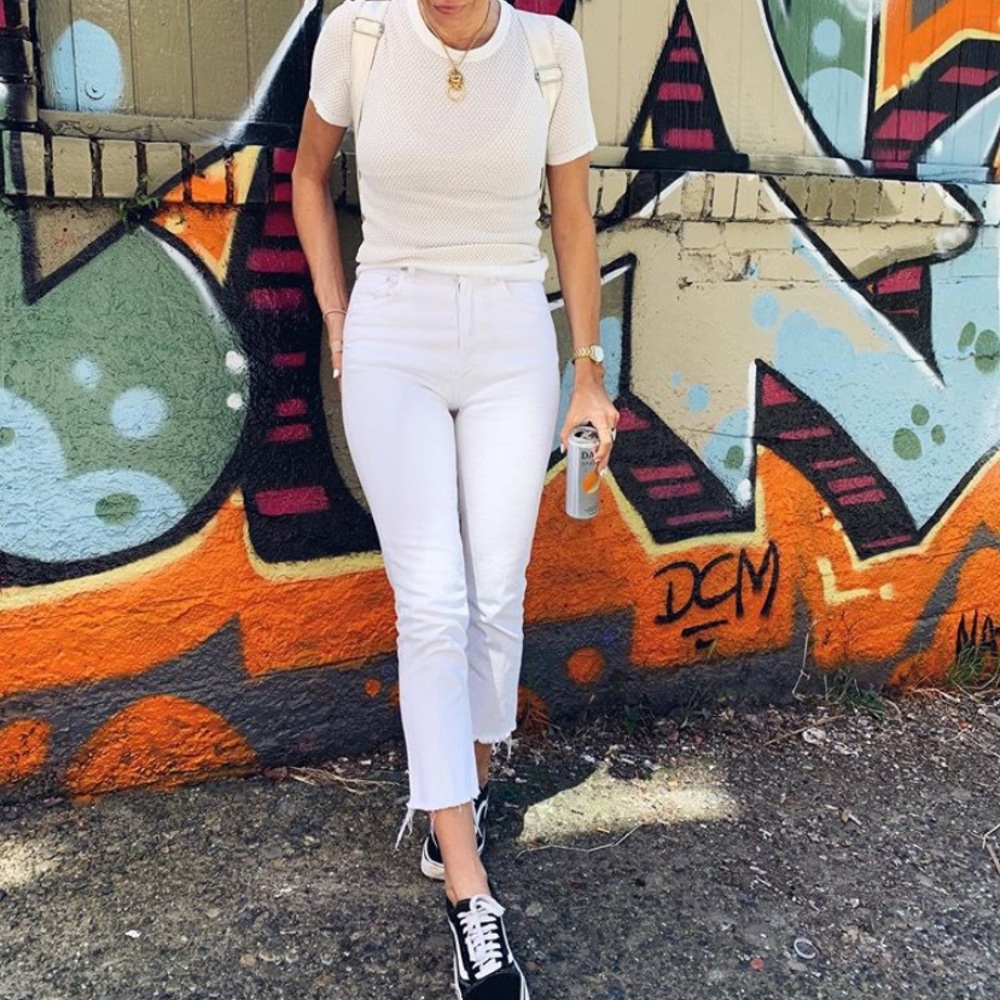 Agolde Riley white denim